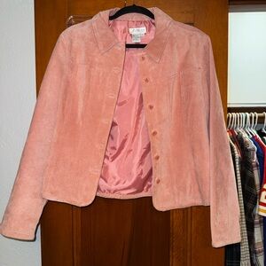J Marco Vintage pink leather suede Jacket